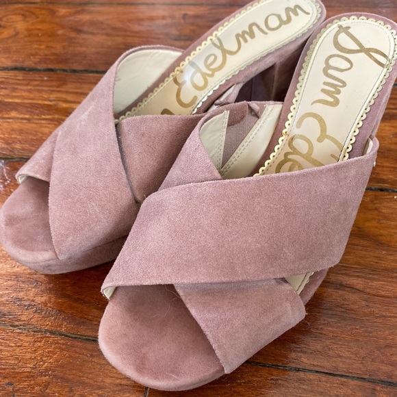 sam edelman jayne suede platform sandal - Picture 3 of 4